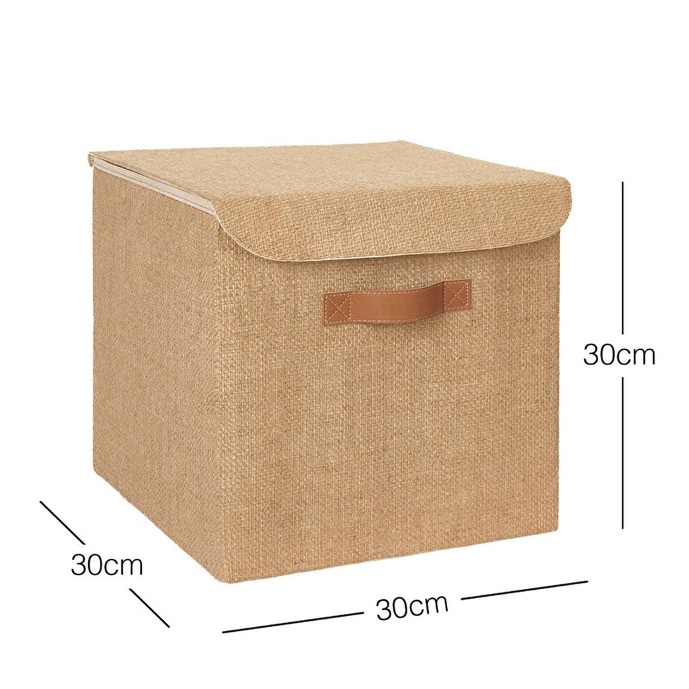 Ocean Home Jute Storage Box with Lid - Stylish Decorative Box for Organizing and Storing Items - view 3