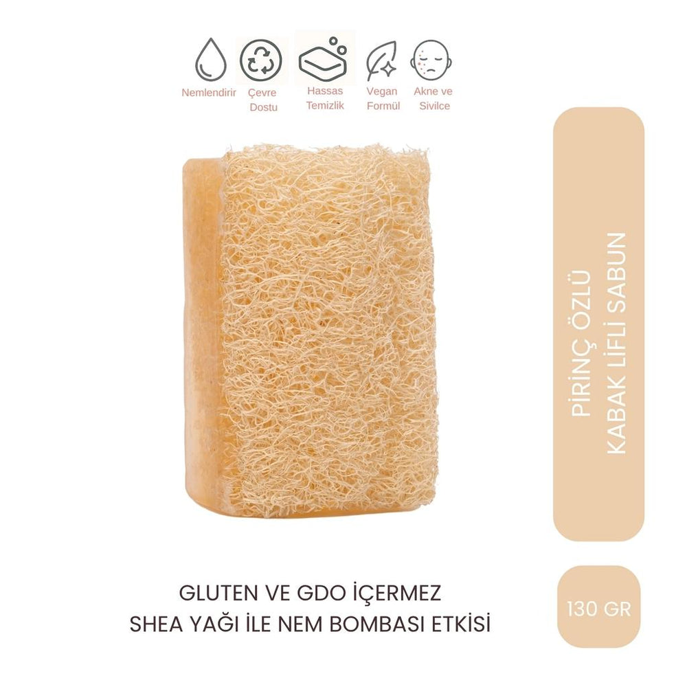 Let'scrub Natural Loofah Rice Soap for Brightening 130g