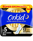 Orkid Ultra Extra Night Plus Pads for Heavy Flow 14-Pack