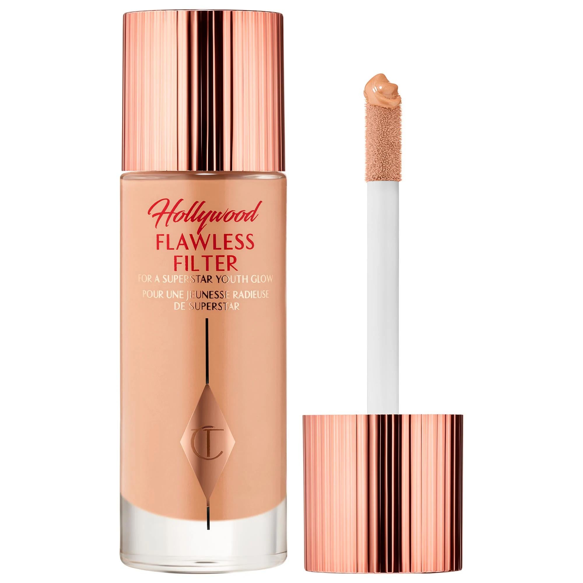 Charlotte Tilbury Hollywood Flawless Filter: Complexion Booster for Radiant, Smooth, Youthful Glowing Skin - Liquid Highlighter & Glow Filter Charlotte Tilbury Hollywood Filter: Radiant Skin & Glow | Shop Now complexion booster, liquid highlighter, glow filter, radiant skin, smooth skin, blurring effect, cruelty-free highlighter, paraben-free highlighter, youthful glow, illuminating makeup, highlighter, radiant finish, skin illuminator, makeup, beauty, face makeup, luminous makeup, blurring, moisturizing, p