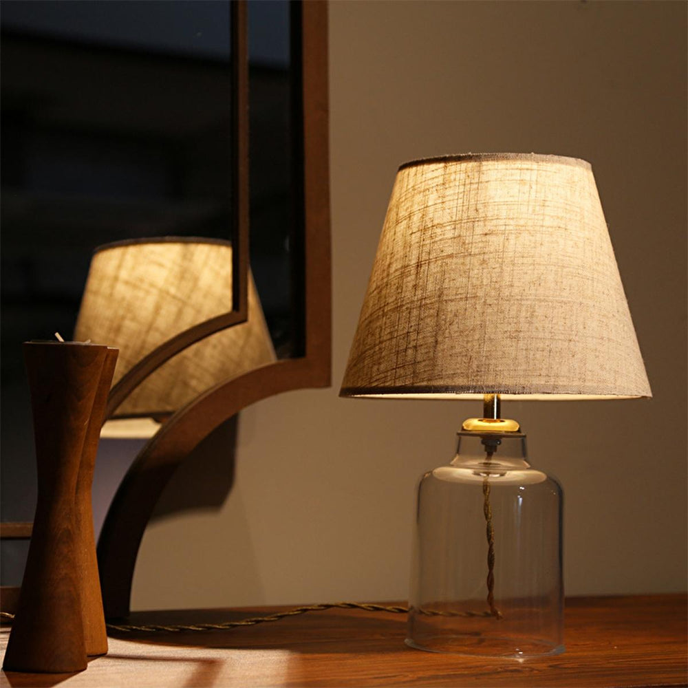 Homing Table Lamp with Kristal Plastic Body and Kumaş Shade - Energy-Efficient LED Lighting Solution - view 3