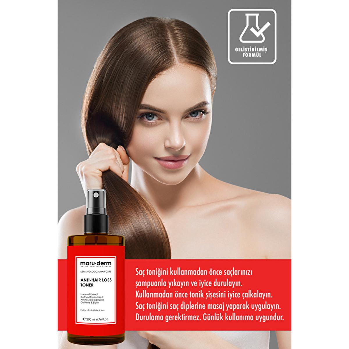 Maruderm Biotin & Kafein Hair Tonic - Anti-Hair Loss, Stimulates Growth & Strengthens Hair Follicles - 6.76 fl oz Maruderm Hair Tonic - Anti-Hair Loss & Hair Growth Hair Tonic, Anti-Hair Loss, Hair Growth Serum, Natural Hair Care, Biotin Hair Treatment, Caffeine for Hair, Hair Loss Solution, Hair Strengthening, Hair Nourishment, Healthy Hair, Voluminous Hair, Hair Care, Hair Products, Maruderm