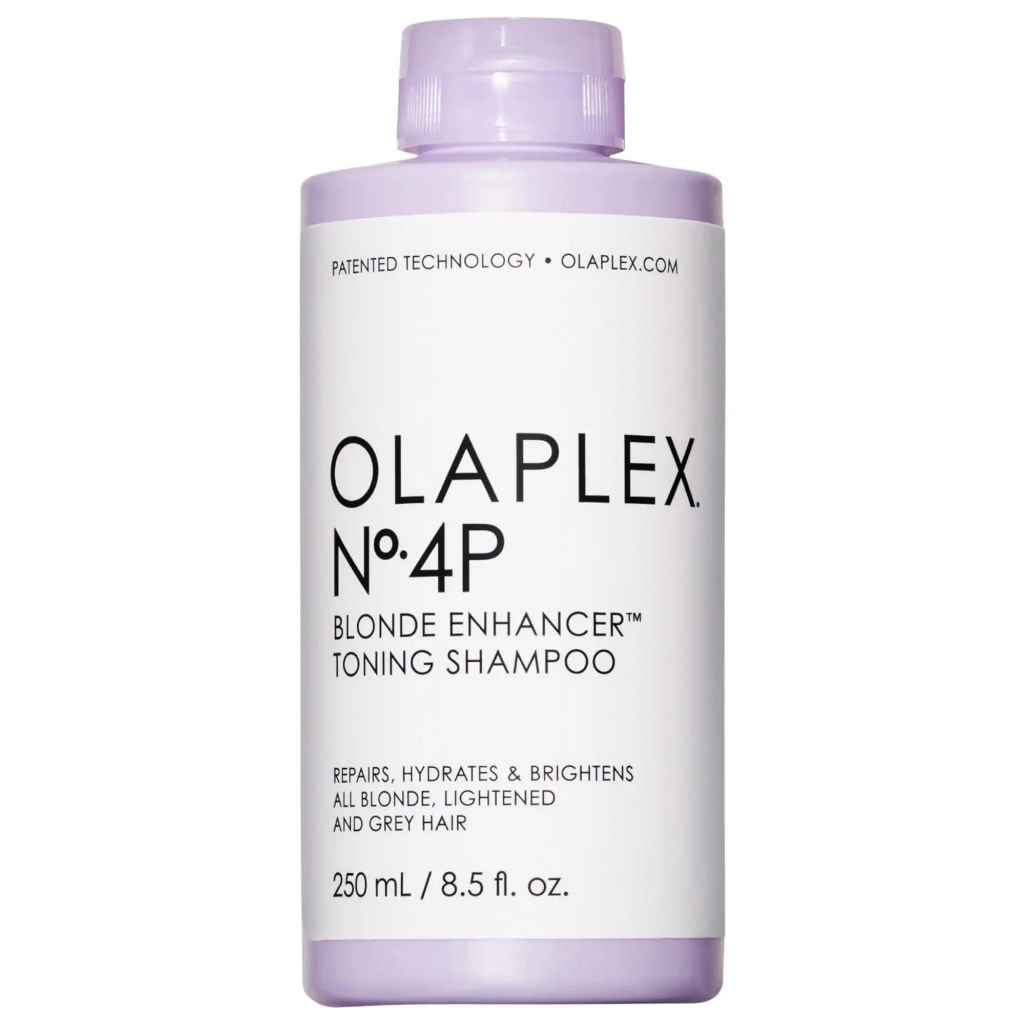 No.4P Blonde Hydrating & Brightening Purple Toning Shampoo by OLAPLEX - Sulfate-Free, Vegan, Color Safe OLAPLEX No.4P Purple Toning Shampoo - Sulfate-Free & Vegan purple toning shampoo, blonde hair care, sulfate-free shampoo, vegan hair care, cruelty-free shampoo, color safe shampoo, brassiness control, hair care, OLAPLEX, No.4P, hydrating shampoo, brightening shampoo