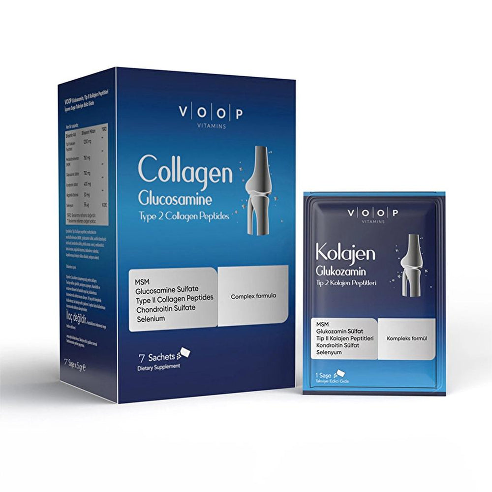 Voop Collagen Glukozamin Type II Collagen Peptides 7 Sachets