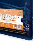 Moliendo Amalfi Espresso Blend Coffee Beans - Bourbon Type, Rich Flavor Profile, 250g Moliendo Amalfi Espresso Blend Coffee Beans - Rich Flavor, 250g Espresso Blend Coffee Beans, Specialty Coffee, Bourbon Coffee Beans, Coffee Blend with Chocolate and Vanilla Notes, 250g Coffee Beans, Coffee Enthusiasts, Specialty Blends, Rich Flavor Profile, Bourbon Type, Mild Acidity, Coffee Connoisseurs, Gourmet Coffee