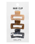 Eklips Marble Rectangular Hair Clips Chic Trio Pack