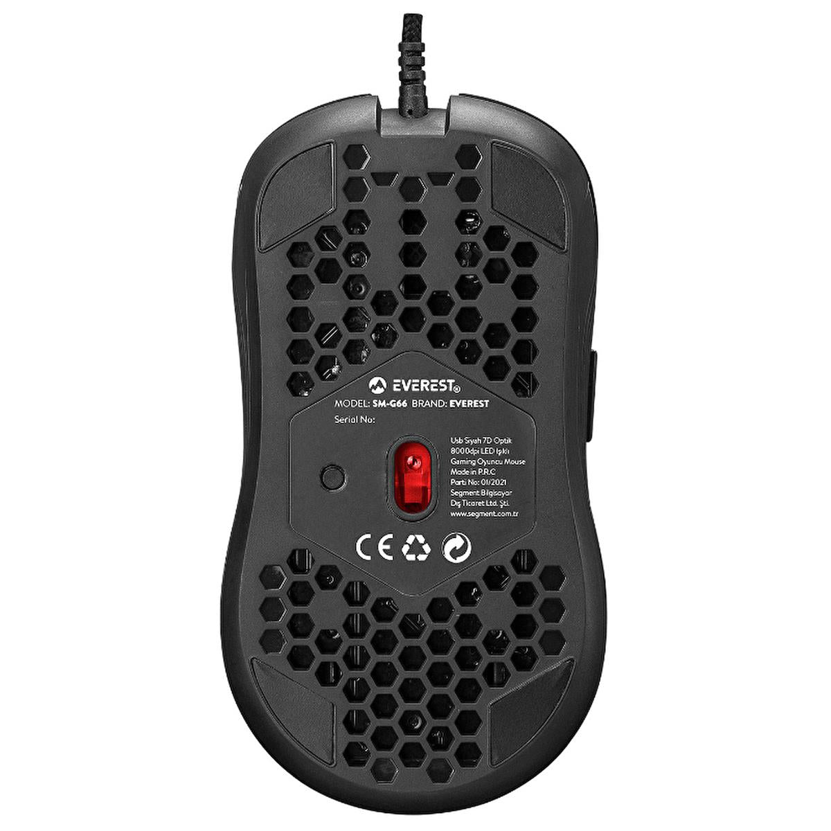 Everest SM-G66 X-HOLE 8000dpi LED Gaming Mouse - High Precision, 7 Programmable Buttons, RGB Lighting Everest 8000dpi Gaming Mouse - High Precision & RGB Lighting Gaming Mouse, 8000 DPI Mouse, RGB Gaming Mouse, Programmable Gaming Mouse, USB Gaming Mouse, Everest SM-G66 X-HOLE, High Precision Mouse, Customizable RGB Lighting, Gaming Peripherals, PC Gaming Accessories