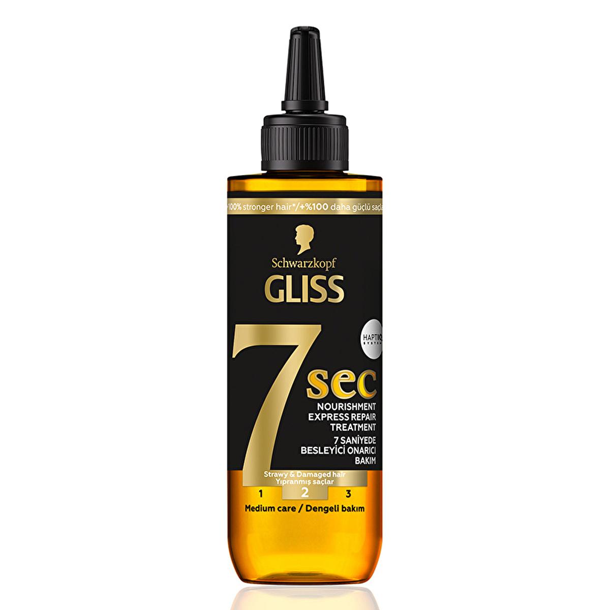 Gliss 7 Sec - 7 Second Express Nourishing Hair Cream for Dry & Damaged Hair, 6.76 fl oz Gliss 7 Sec Hair Cream for Dry Hair - 6.76 fl oz hair nourishment, quick hair care, dry hair repair, hair softening, Oleic Acid hair care, Marula Oil benefits, hair cream, hair repair, dry hair solution, damaged hair care, Gliss 7 Sec, express hair nourishment, hair care product, 200ml, 6.76 fl oz