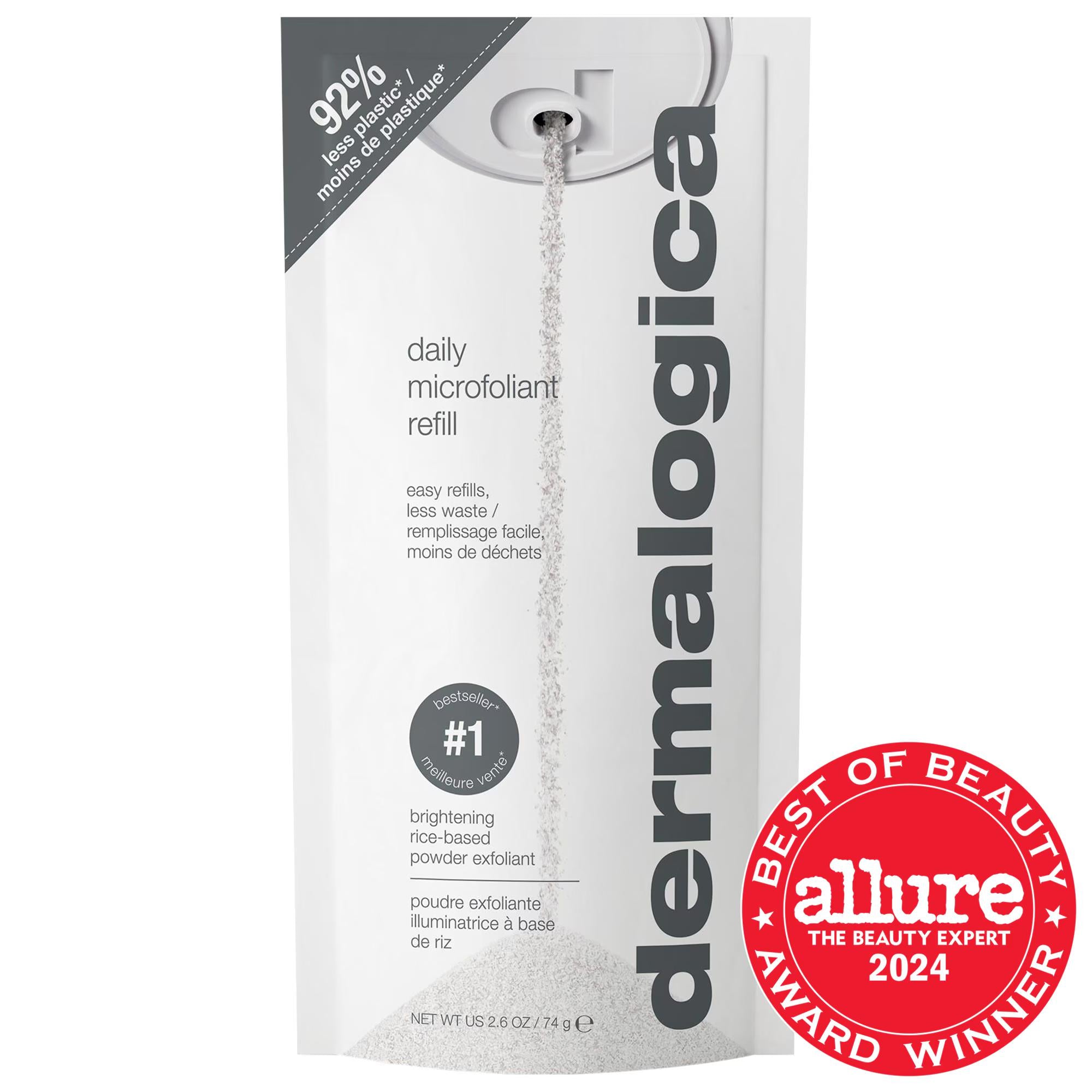 Drupa Daily Microfoliant Refillable Exfoliating Cleanser for Normal, Combination & Oily Skin - Gentle Rice-Based, Vegan & Gluten-Free Daily Microfoliant Exfoliating Cleanser - Brightens & Smooths Skin exfoliating cleanser, vegan skincare, gluten-free skincare, daily exfoliant, rice-based cleanser, brightening skincare, acne treatment, normal skin, combination skin, oily skin, pores, uneven texture, acne, blemishes, gentle exfoliation, daily skincare routine, cruelty-free, refillable, sustainable skincare