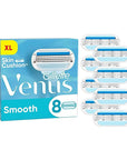 Gillette Venus Smooth Razor Blades 8 Count - For Women's Shaving - Hygiene Products