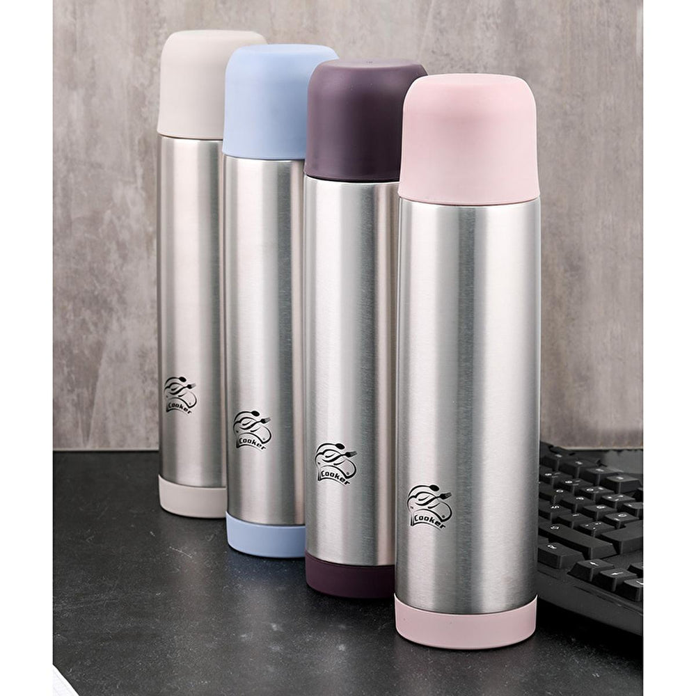 Cooker Stainless Steel Thermos 500ml - Keeps Drinks Hot/Cold for 24 Hours, Durable & Eco-Friendly - Food & Candy
