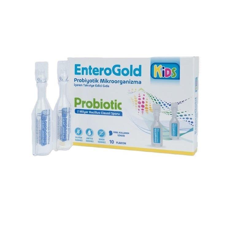 EnteroGold Kids Probiotic Supplement - 10 Flakons | Supports Gut Health in Children | Bacillus Clausii Probiotic for Kids Aged 4+ EnteroGold Kids Probiotic - Supports Gut Health in Children Kids Probiotic, Probiotic Supplement, EnteroGold Kids, Bacillus Clausii, Probiotic for Children, Gut Health, Digestive Health, Health Supplements for Kids, Family Probiotic, Single-Use Probiotic, Liquid Probiotic Shot