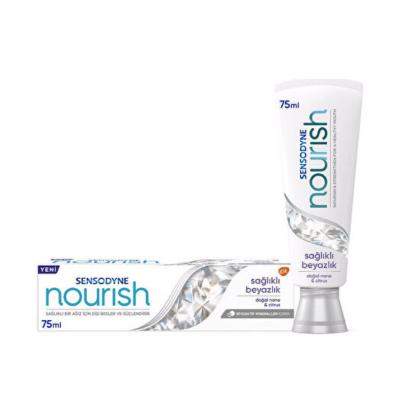 sensodyne nourish toothpaste tube, sensodyne nourish toothpaste in use, sensodyne nourish healthy whitening toothpaste packaging Sensodyne Nourish Healthy Whitening Toothpaste - 75 ml Sensodyne Nourish Toothpaste - Healthy Whitening | 75 ml sensodyne, toothpaste, teeth-whitening, sensitive-teeth, healthy-mouth, mint-flavor, dental-care, whitening-toothpaste, fluoride, ai-generated