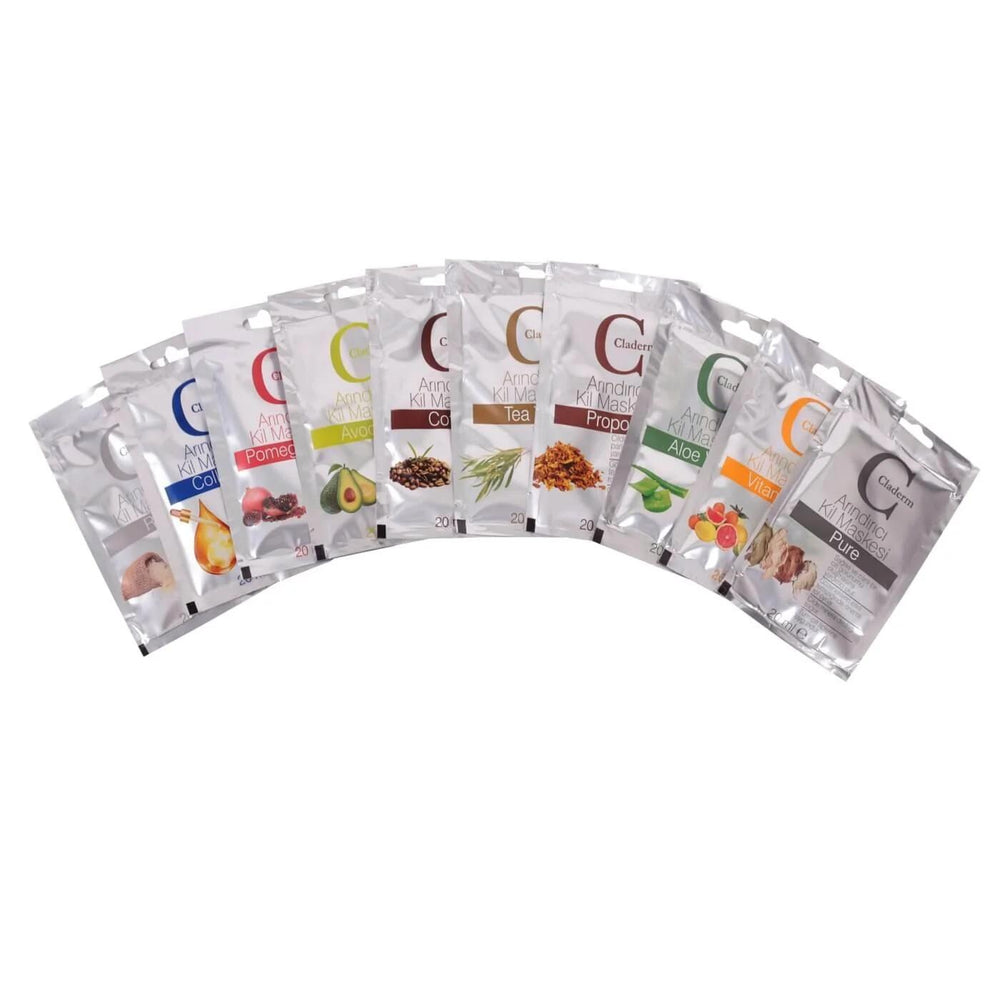 Claderm Clay Mask Multi-Pack for All Skin Types 10 x 20 ml