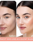 theBalm Oliver Dewy Face Drops: Achieve Radiant, Glowing Skin with this Illuminating Liquid Highlighter - Peachy Keen & Sun-Kissed Options theBalm Dewy Face Drops: Radiant Liquid Highlighter dewy face drops, liquid highlighter, theBalm highlighter, peachy keen highlighter, sun-kissed highlighter, golden glow highlighter, radiant glow makeup, illuminating face drops, highlighter, face illuminator, makeup, cosmetics, dewy finish, radiant skin, black currant oil, niacinamide, skincare, beauty, luminous skin, g