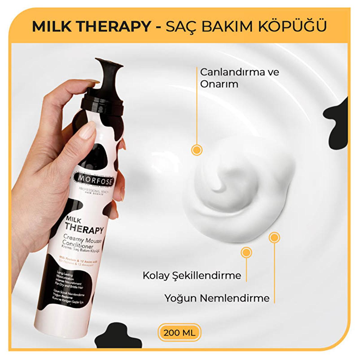Morfose Milk Therapy Hair Foam - Nourishing & Repairing Hair Care for Dry & Damaged Hair Morfose Milk Therapy Hair Foam - Nourish & Repair Dry Hair Hair care product, Milk protein hair treatment, Amino acid hair repair, Dry hair nourishment, Damaged hair restoration, Hair repair, Hair nourishment, Cosmetic hair care, Hair strengthening, Hair moisturizing