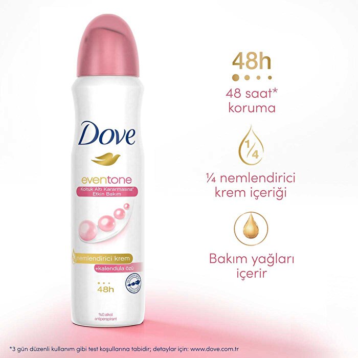 Dove Even Tone Antiperspirant Women's Spray 150ML - Smooth Skin Care | Aloe Vera & Calendula