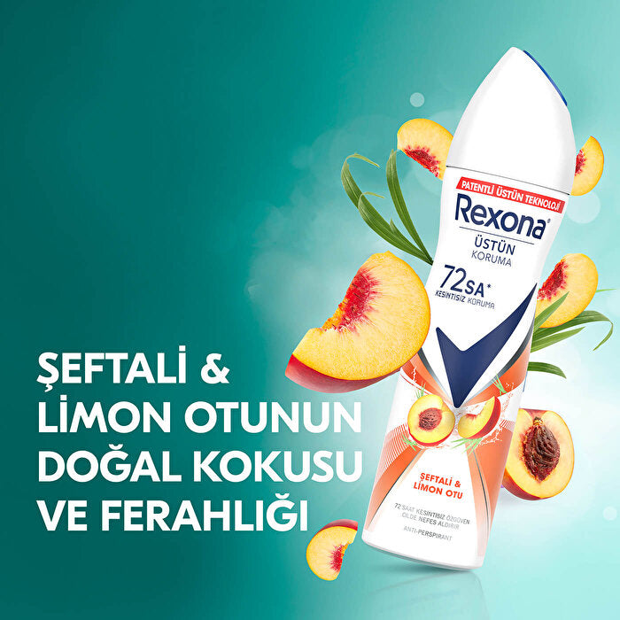 Rexona Women's Peach & Lemon Herb Antiperspirant Spray 150 ml - 72 Hour Protection