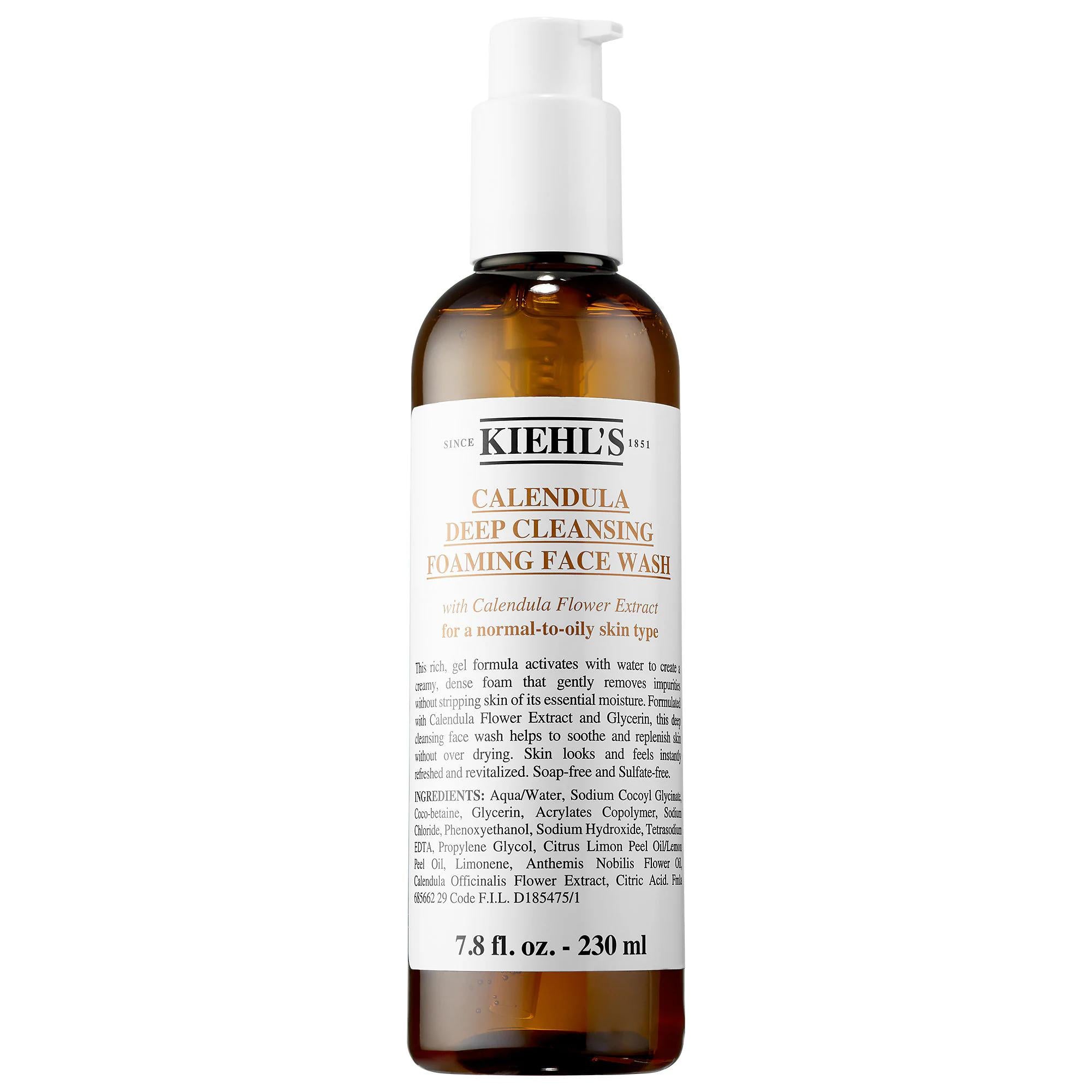 Calendula Deep Clean Foaming Face Wash - Gentle, Non-Drying Cleanser for Oily Skin, Paraben-Free Calendula Face Wash for Oily Skin - Gentle & Non-Drying Calendula Face Wash, Gentle Face Cleanser, Oily Skin Care, Paraben-Free Skincare, Natural Face Wash, Skincare for Combination Skin, Sensitive Skin Products, Non-Drying Face Wash, Calendula Extract, Glycerin, Lightweight Gel Formulation