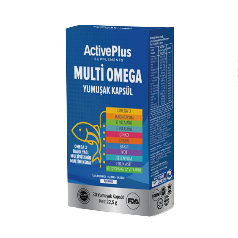 Active Plus Multi Omega Dietary Supplement - 30 Softgels