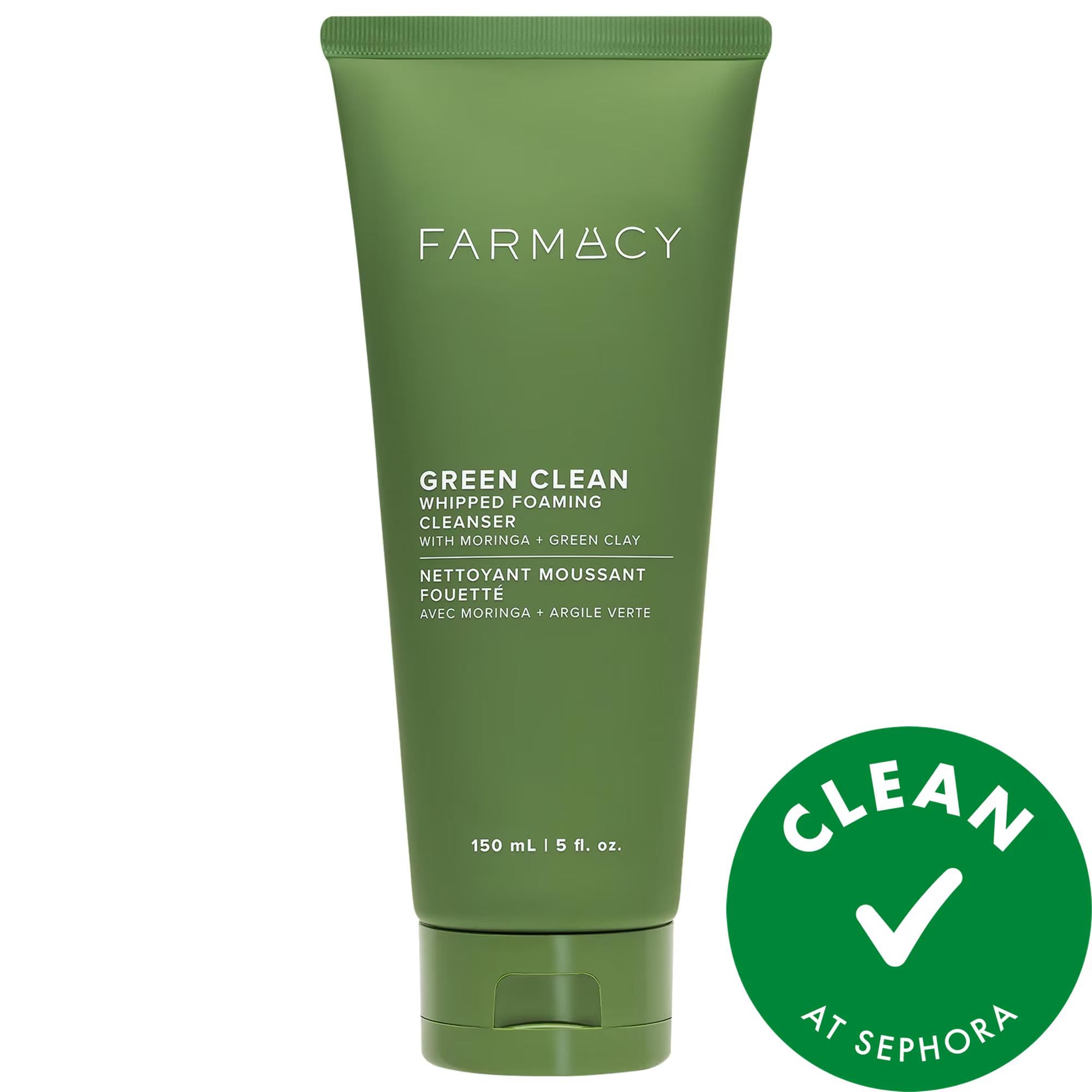 Green Clean: Whipped Foaming Facial Cleanser - Pore Minimizing, Oil Control, and Impurity Removal with Green Clay, Moringa & Papaya Enzyme Green Clean Facial Cleanser: Pore Minimizing & Oil Control Green Clay Cleanser, Moringa Facial Cleanser, Papaya Enzyme Face Wash, Whipped Foaming Cleanser, Oil-Free Face Cleanser, Pore Minimizing Cleanser, Cruelty-Free Cleanser, Facial Cleanser for Oily Skin, Cleanser for Combination Skin, Gentle pH-Balanced Cleanser, Facial Cleanser, Face Wash, Skincare, Pores, Dullness