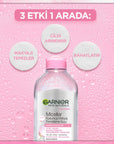 Garnier Micellar Makeup Remover Water - Gentle, Effective Cleansing for Sensitive Skin - 400ml - Makeup Remover