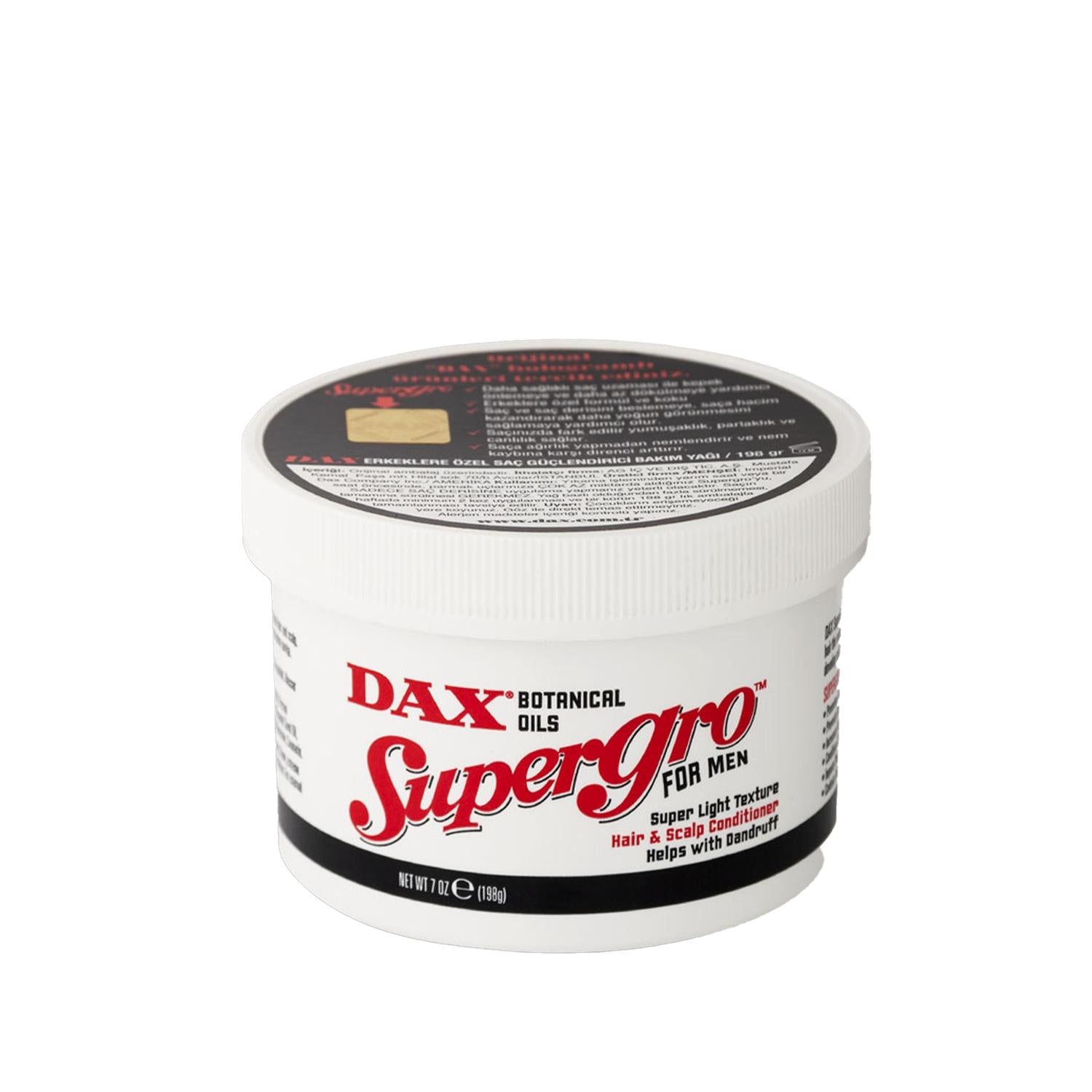 Dax Supergro Men's Hair Care Oil - Nourishing & Caring for Healthy Hair - 198g Dax Supergro Men's Hair Care Oil - Nourishing & Caring Dax Supergro, Men's hair care oil, Hair nourishment, Hair care products for men, Supergro hair oil, Men's grooming, Hair care for dry damaged hair, Nourishing hair oil, Men's hair health