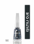 Flormar Glitter Yarı Saydam Simli Oje - Long Lasting Glitter Nail Polish for Trendy Nail Makeup - Nail Polish