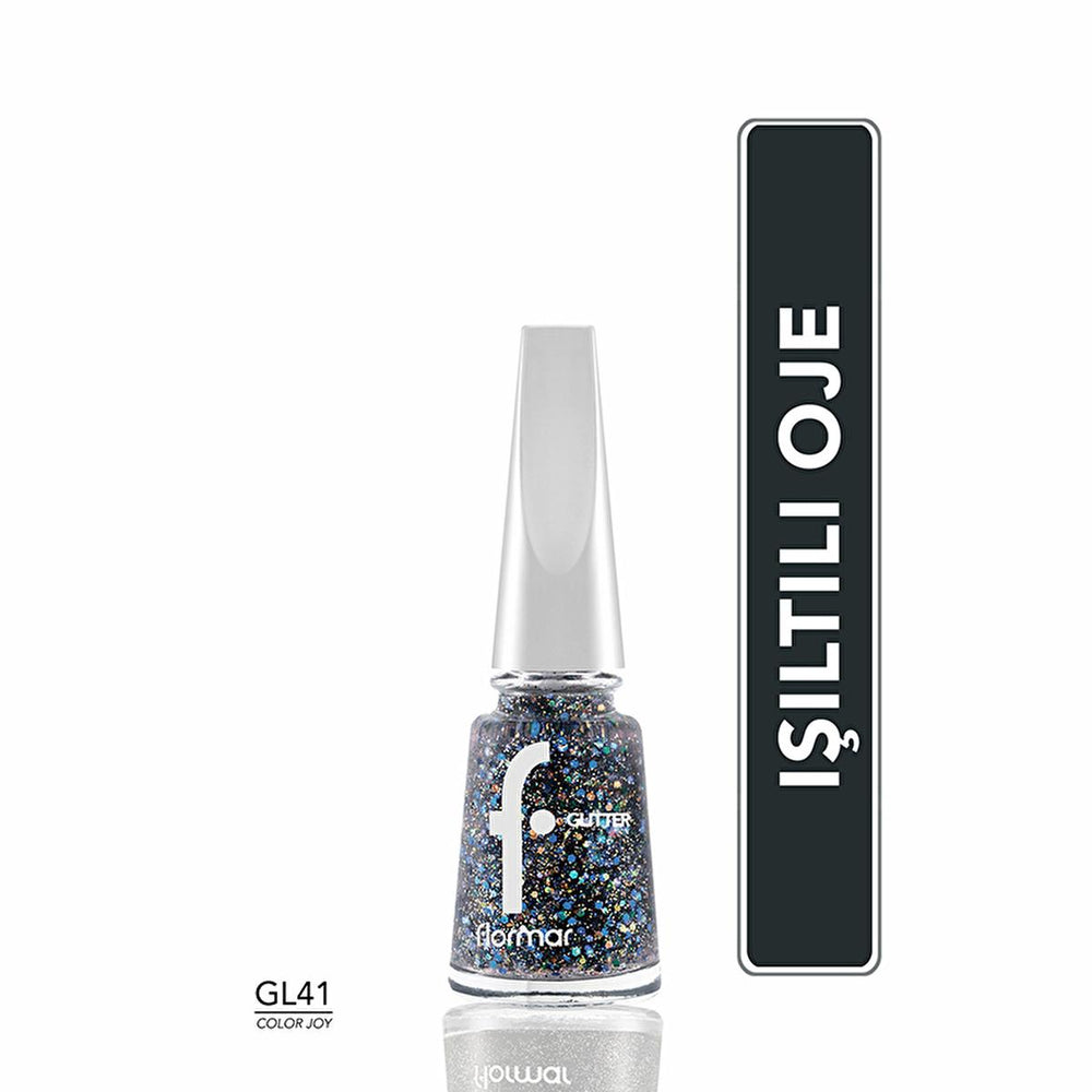 Flormar Glitter Yarı Saydam Simli Oje - Long Lasting Glitter Nail Polish for Trendy Nail Makeup - Nail Polish
