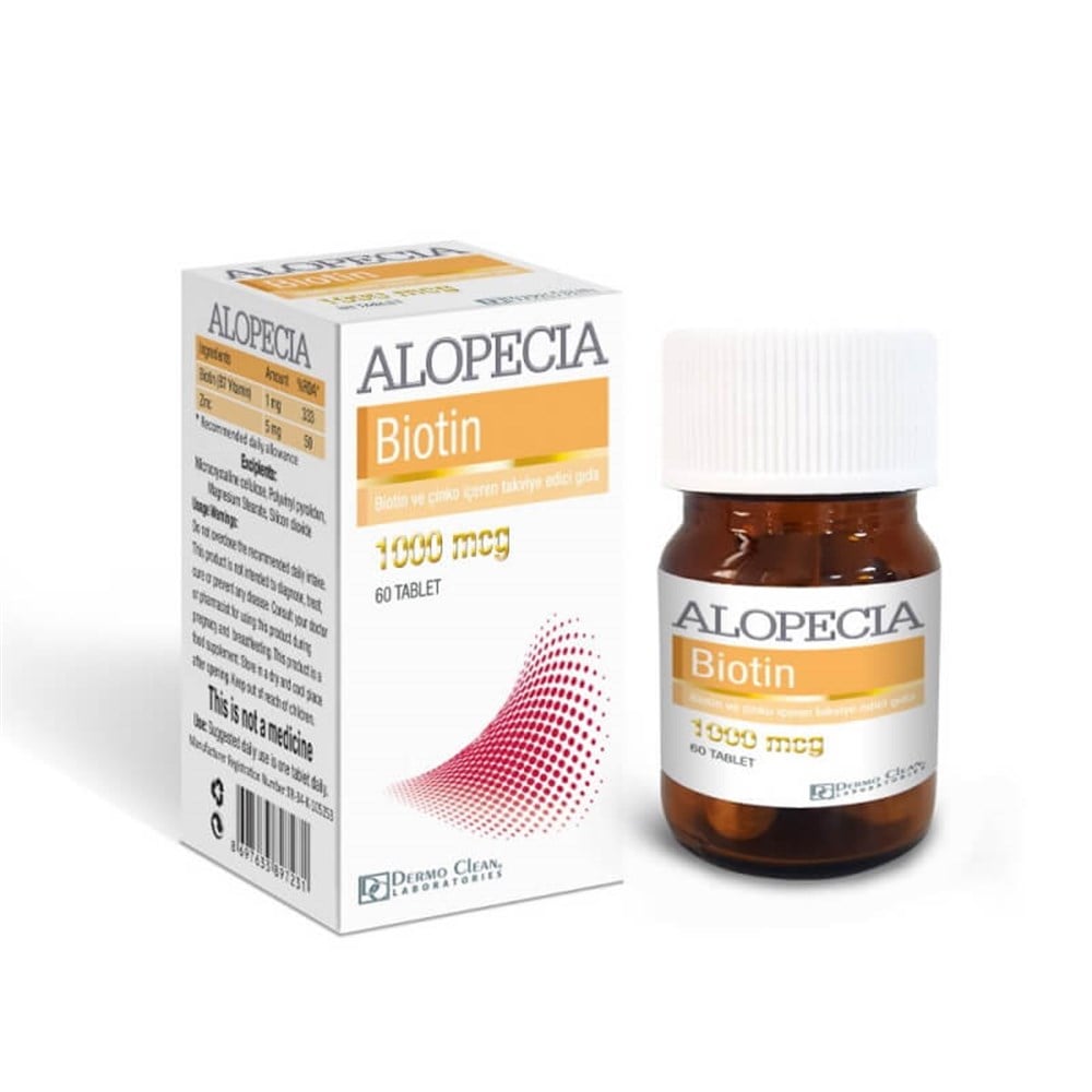 Alopecia Biotin 1000 mcg 60 Tablets