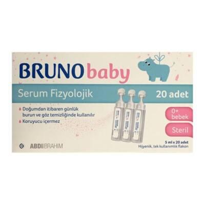 Bruno Baby Saline Solution for Nasal & Eye Hygiene - Preservative-Free, 20 Single-Use 5ml Vials Bruno Baby Saline Solution - Gentle & Preservative-Free baby saline solution, nasal hygiene for infants, eye care for newborns, preservative-free saline drops, single-use saline vials, baby care, hygiene products, gentle cleansing, safe for newborns, portable hygiene solution, daily hygiene, baby health