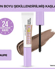 Maybelline Super Lock Brow Glue - Taupe Eyebrow Mascara: 24H Laminated Brow Look, Non-Sticky Formula, Sweat-Resistant Definition Maybelline Brow Glue: 24H Laminated Brows, Taupe Eyebrow Mascara eyebrow mascara, brow glue, kaş sabitleyici, laminated brows, 24 hour hold eyebrow gel, taupe eyebrow tint, non-sticky brow gel, sweat resistant eyebrow mascara, Maybelline brow glue, brow styling mascara, eyebrow gel, brow shaping, brow tinting, long lasting brow gel, laminated brow look, makeup, cosmetics, beauty,