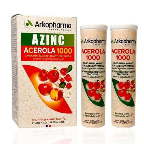 Arkopharma Azinc Acerola Vitamin C Supplement 30 Tablets
