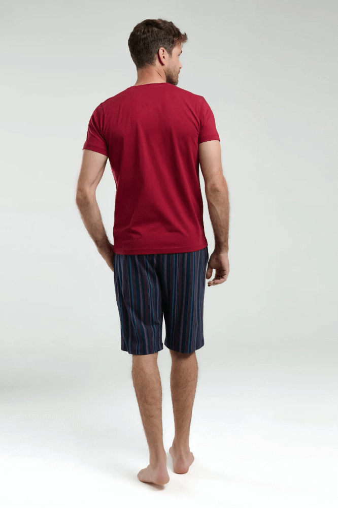 Arnetta AR3354 Men's Burgundy Pajama Set for Cozy Loungewear