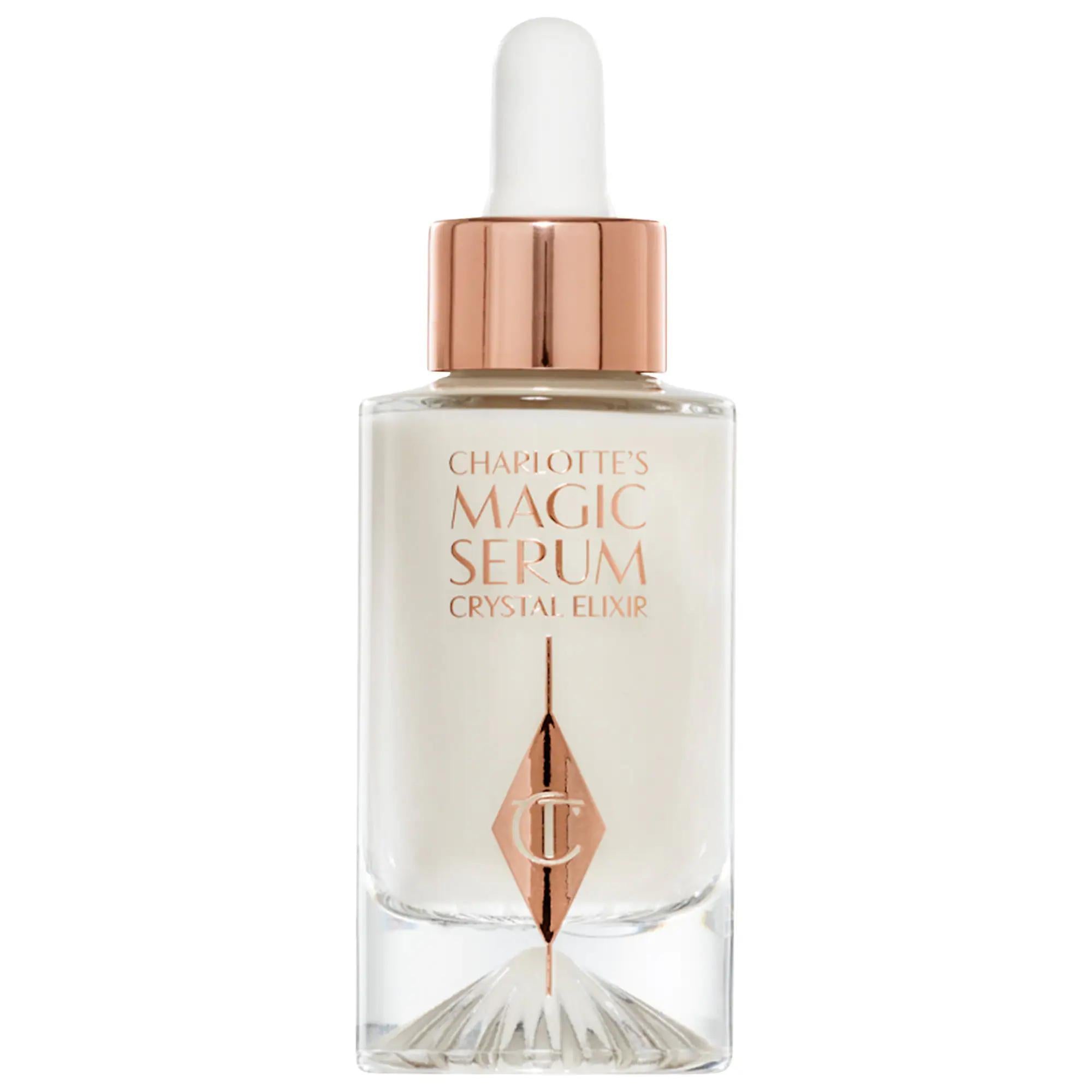 Charlotte Tilbury Magic Serum: Anti-Aging Vitamin C Serum - Reduce Dark Spots, Fine Lines & Wrinkles, Brighten & Plump Skin - Vegan & Cruelty-Free Charlotte Tilbury Vitamin C Serum: Anti-Aging, Brighten Skin Vitamin C serum, Anti-aging serum, Dark spot remover, Fine line reduction, Wrinkle reduction, Polyglutamic acid serum, Niacinamide serum, Vegan skincare, Cruelty-free skincare, Brightening serum, skincare, serum, anti-aging, dark spots, fine lines, wrinkles, hyperpigmentation, hydration, pores, skin tex