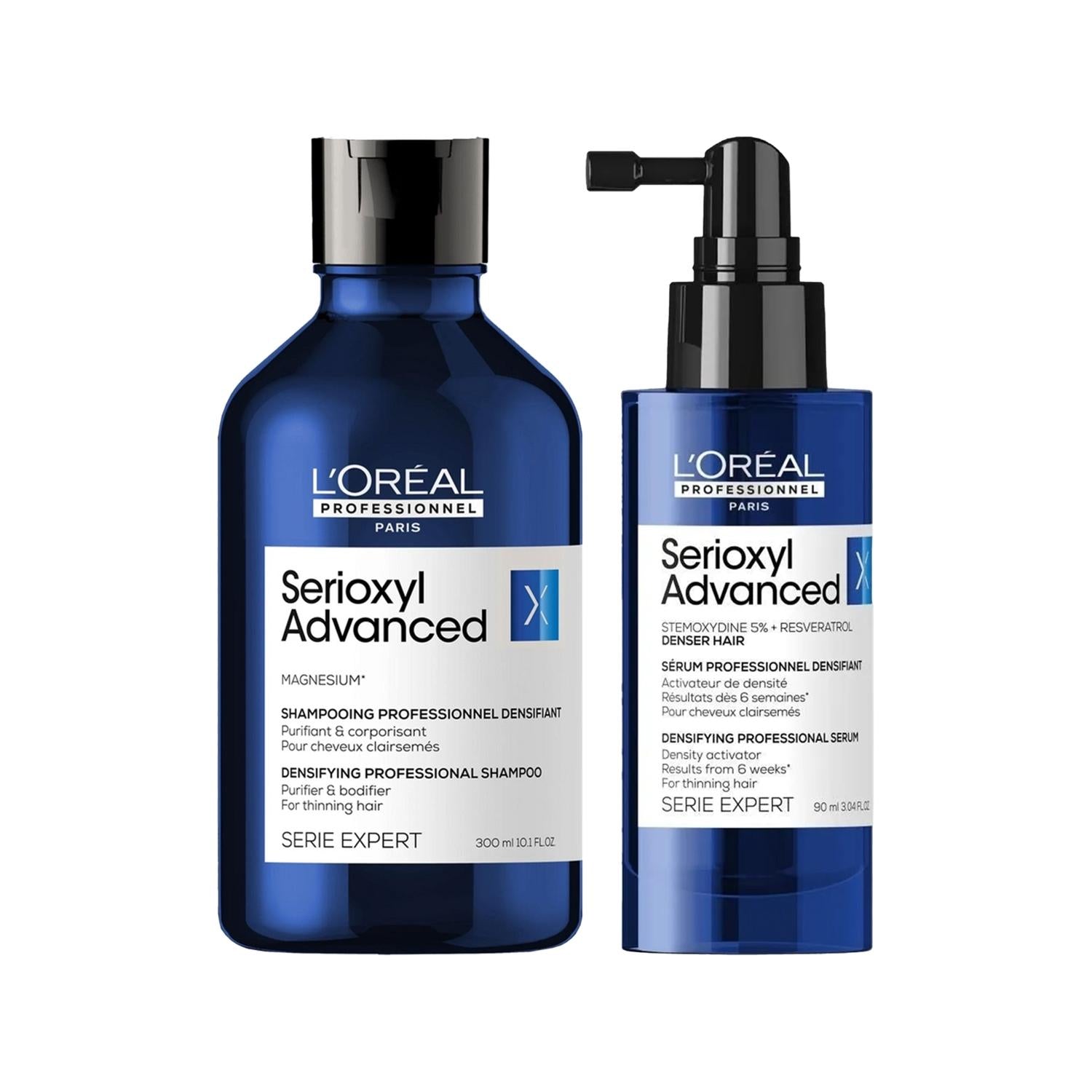 Loreal Professionnel Serioxyl Advanced Hair Loss Treatment Set: Proven Hair Thinning & Growth Solution Loreal Serioxyl: