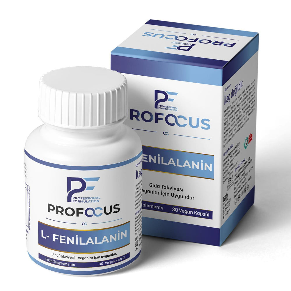 PF ProFocus Dietary Supplement - Vegan Capsules with L-Phenylalanine, Ginkgo Biloba, and Vitamins for - Vitamin & Supplement