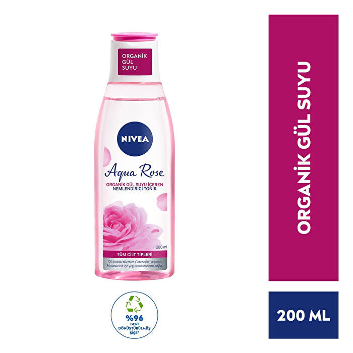 Nivea Aqua Rose Moisturizing Toner 200ml - Organic Rose Water - view 2