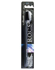 Rocs Black Edition Toothbrush Medium - Effective Plaque Removal | Premium