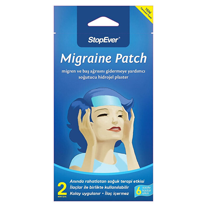 StopEver Migraine Cooling Hydrogel Patch - Fast Relief | 5 Patches