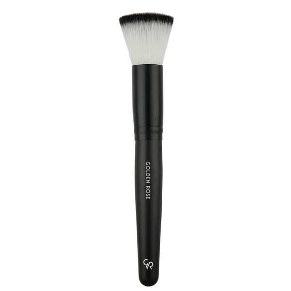 Golden Rose Makeup Brush - Round Face Brush for Smooth Liquid Foundation Application - Foundation