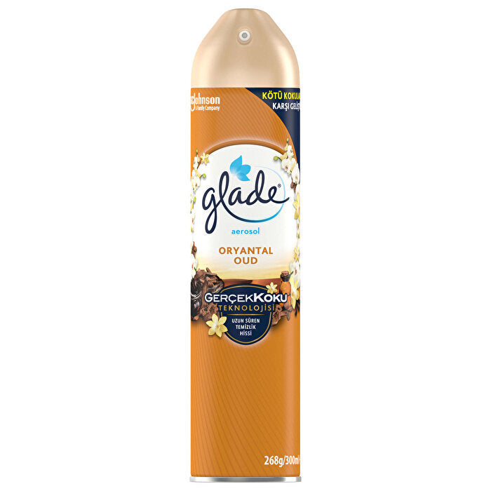 Glade Oriental Oud Aerosol Spray 300ml - Premium Scented Freshener | Home Fragrance
