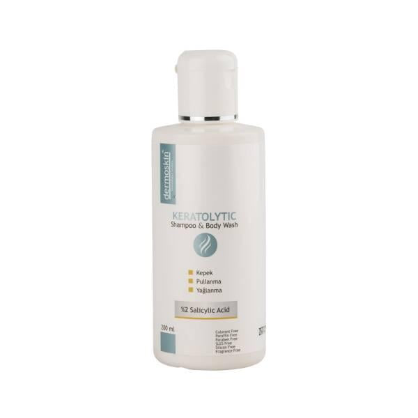 Dermoskin Keratolytic Shampoo and Body Wash 200ml - Anti-Dandruff Care for Sensitive Scalp Dermoskin Anti-Dandruff Shampoo & Body Wash anti-dandruff shampoo, keratolytic body wash, salicylic acid shampoo, gentle hair care, scalp sensitivity relief, dandruff care, sensitive scalp solution, hair and body wash, Dermoskin