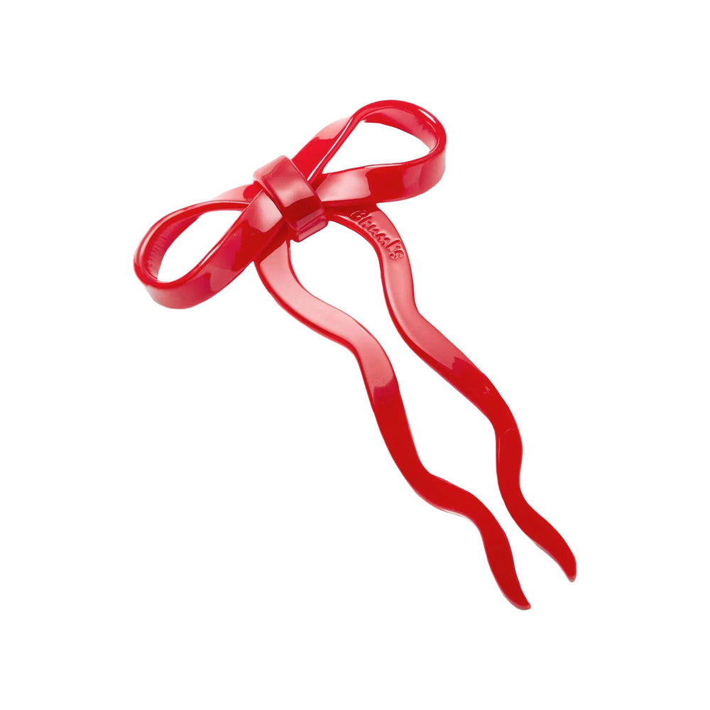 Cult Favorite Red Bow Hair Pin - Eco-Friendly FSC-Certified Acetate Hair Accessory for All Hair Types Eco-Friendly Red Bow Hair Pin - FSC-Certified Acetate hair pin, bow hair accessory, sustainable hair clips, eco-friendly hair accessories, FSC-certified acetate hair pins, hair accessories, hair clips, sustainable fashion, eco-friendly fashion, hair care, hair styling, red bow hair pin, cult favorite hair pin