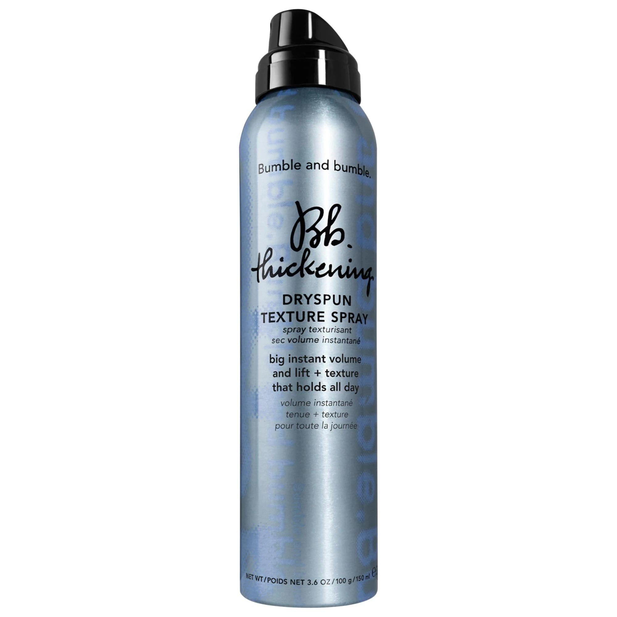 Bumble and bumble Thickening Dryspun Volume Texture Spray for Fine & Medium Hair - Adds +40% Volume, Light Hold & Texture Bumble and bumble Volume Texture Spray for Fine Hair hair volume spray, texture spray for fine hair, light hold styling product, volumizing hair spray, dry finishing spray, hair care, styling products for fine hair, volume enhancing products, texture adding spray, Bumble and bumble products, hair texture spray, fine hair solutions, wavy hair products, straight hair products, zeolite hair