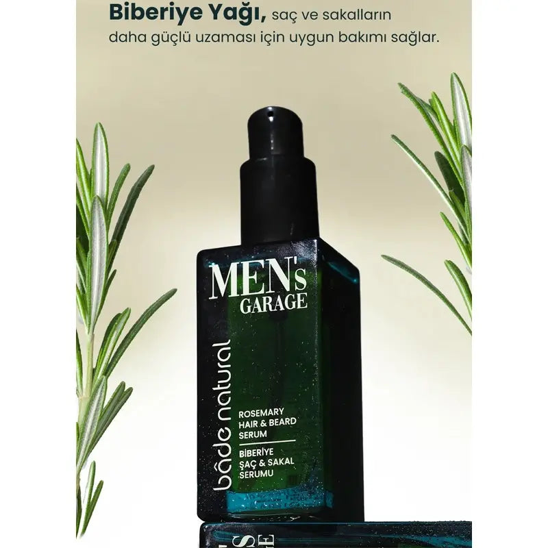 Bade Natural Men's Garage Rosemary Hair & Beard Serum 50ml