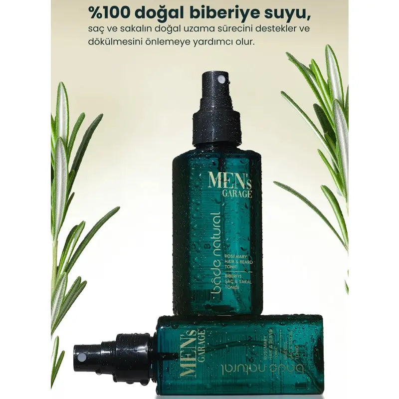 Bade Natural Men's Garage Rosemary Hair & Beard Tonic 150ml