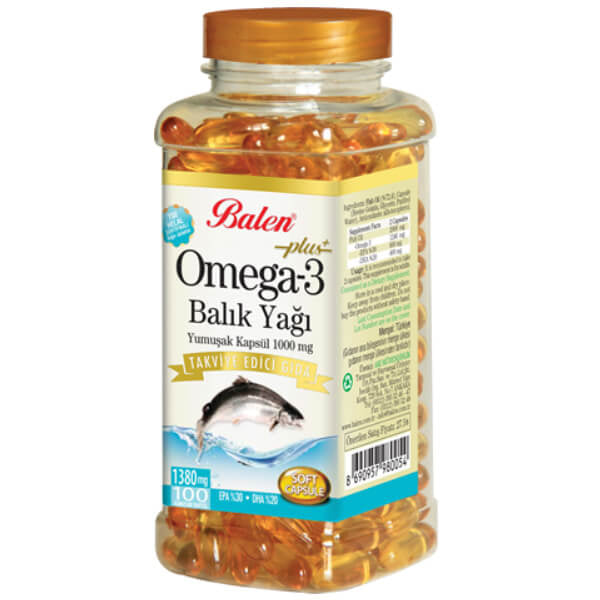 Balen Omega 3 Fish Oil 1380 mg Dietary Supplement 100 Softgels