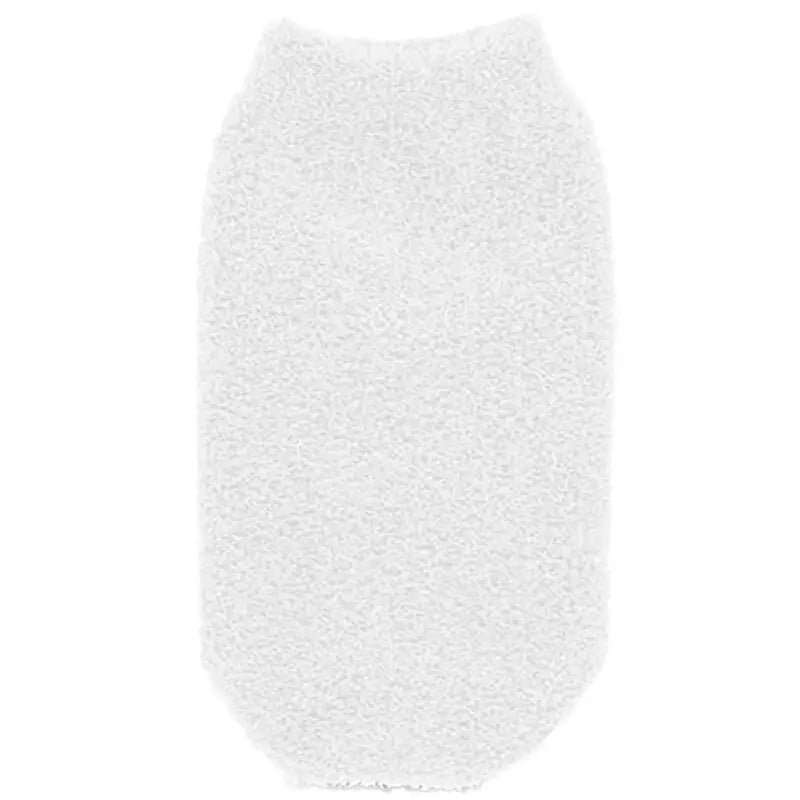 Balmy Polyester Bath Glove for Gentle Exfoliation - White