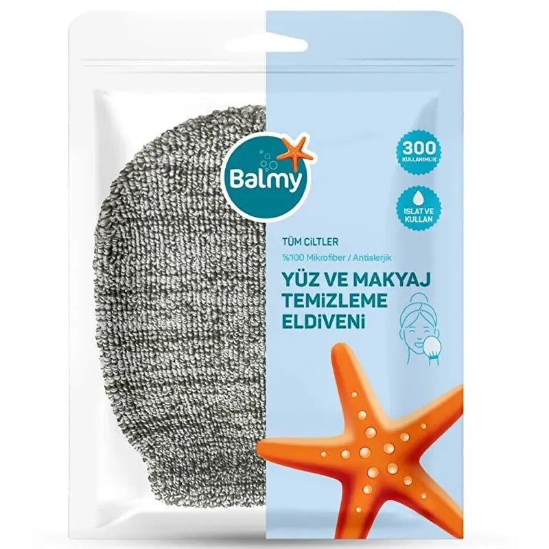 Balmy Face & Makeup Cleansing Glove for Gentle Exfoliation